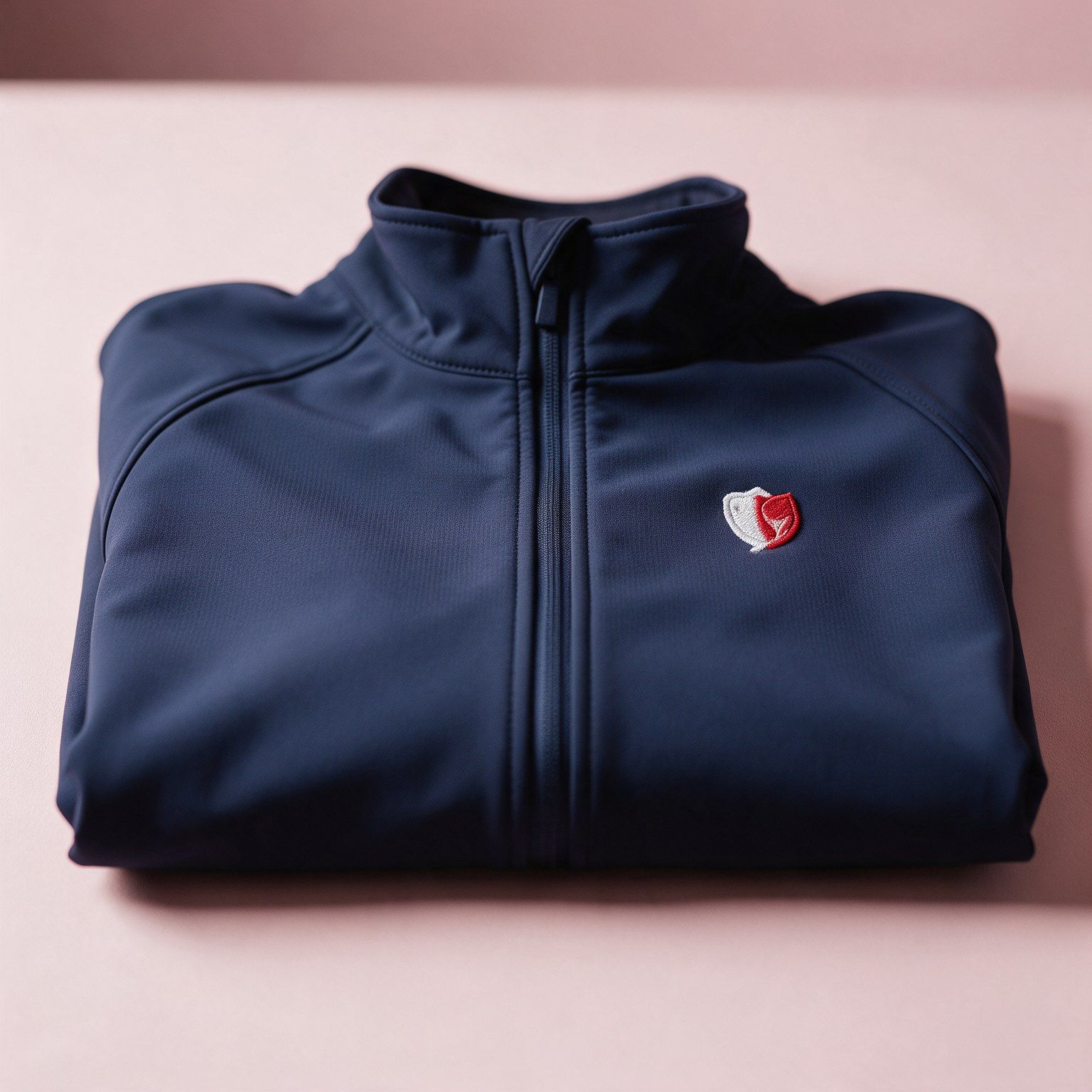 Göğsü logolu lacivert softshell ceket